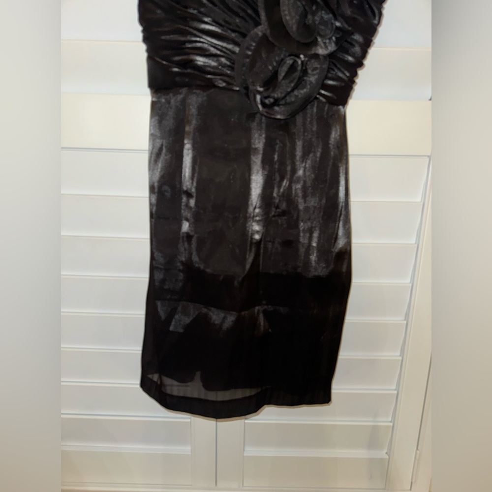 Aidan Mattox Organza Strapless Mini Black Dress Size: 6 NWT - Picture 4 of 14